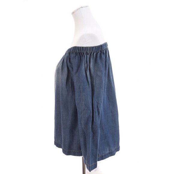 Cloth & Stone Anthropologie Sz XS Off Shoulder Chambray Denim Blouse Top Womens - Picture 7 of 10